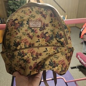 Patricia Nash Floral Tan Backpack
